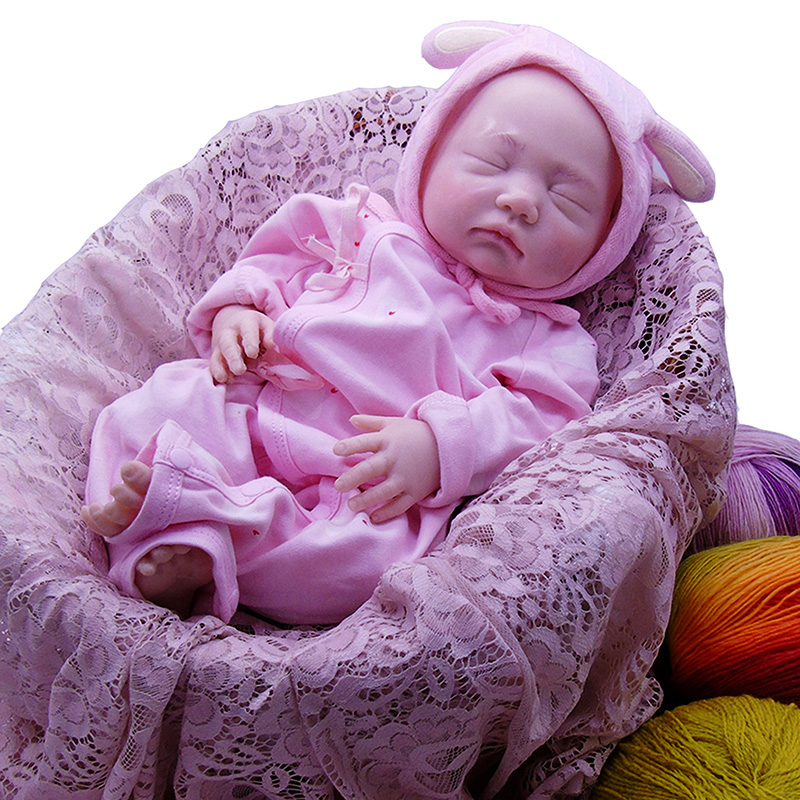 Doll reborn จำลองสูงวัสดุซิลิโคน Reborn Baby ASSLEEP SILICONE REBORN DOLLINISTION (หลังแต่งหน้า)