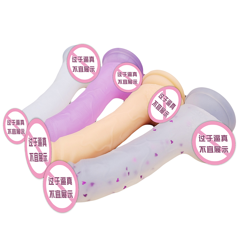 846/847 ขายส่งจำลองยอดนิยมไก่อวัยวะเพศชาย Didol Toy Sucker Women Dildos คริสตัลที่สมจริงมากสำหรับผู้หญิงผู้ชาย